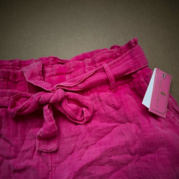 ‼️ 2 FOR $10 ‼️ Simply Southern Linen mint and pink shorts - Picture 10 of 12
